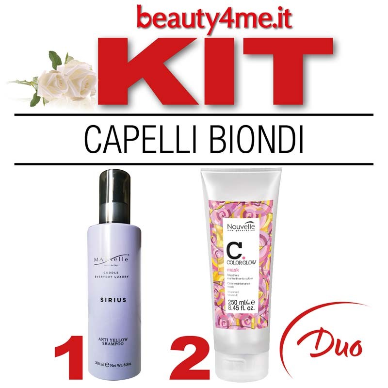 kit capelli biondi beauty4me maxxelle sirius - nouvelle color glow